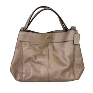 Coach Small Lexy Shoulder Bag Refined Pebble Leather in Rose Gold F29174